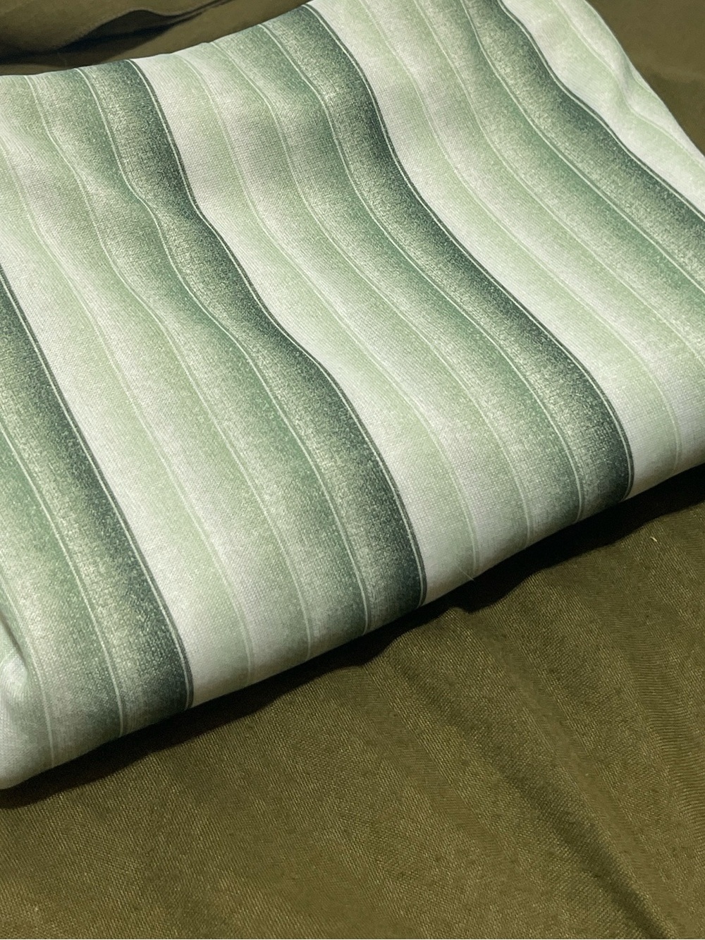 3/$10 Green Striped Gradient Fabric